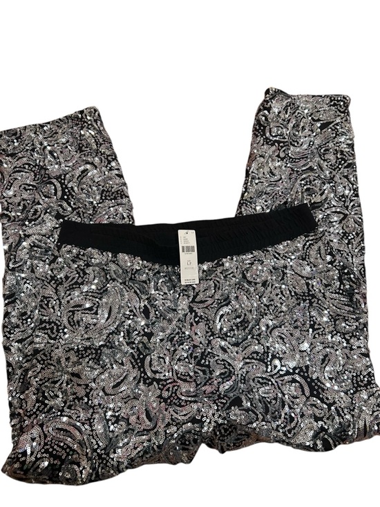 Anthropologie Pants - Anthropologie Sequin Jogger Pants Black Silver Party pants
